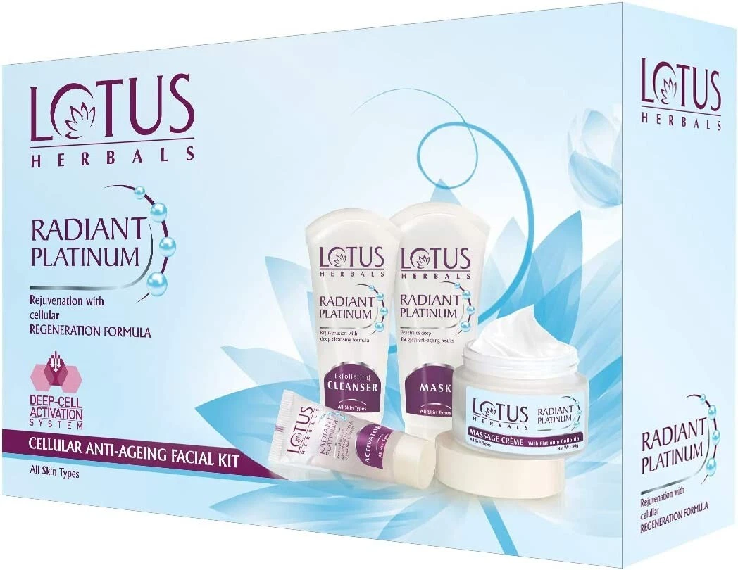 Lotus Herbals Radiant Platinum Facial kit For Anti-Ageing