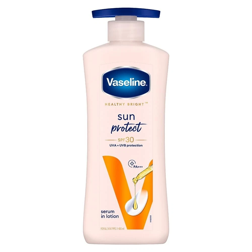 Vaseline Healthy Bright Sun Protection Body Lotion SPF 30 For Glowing Skin 400ml