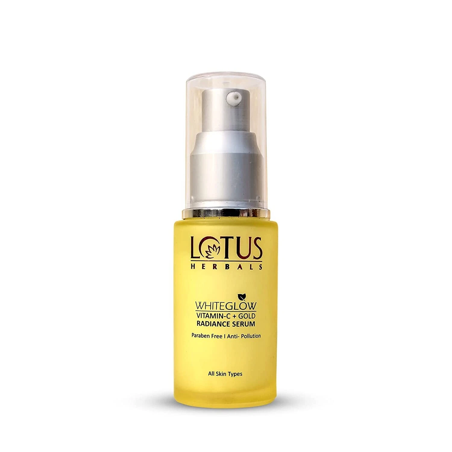Lotus Herbals WhiteGlow Vitamin C and Gold Radiance Face Serum 30ml, yellow