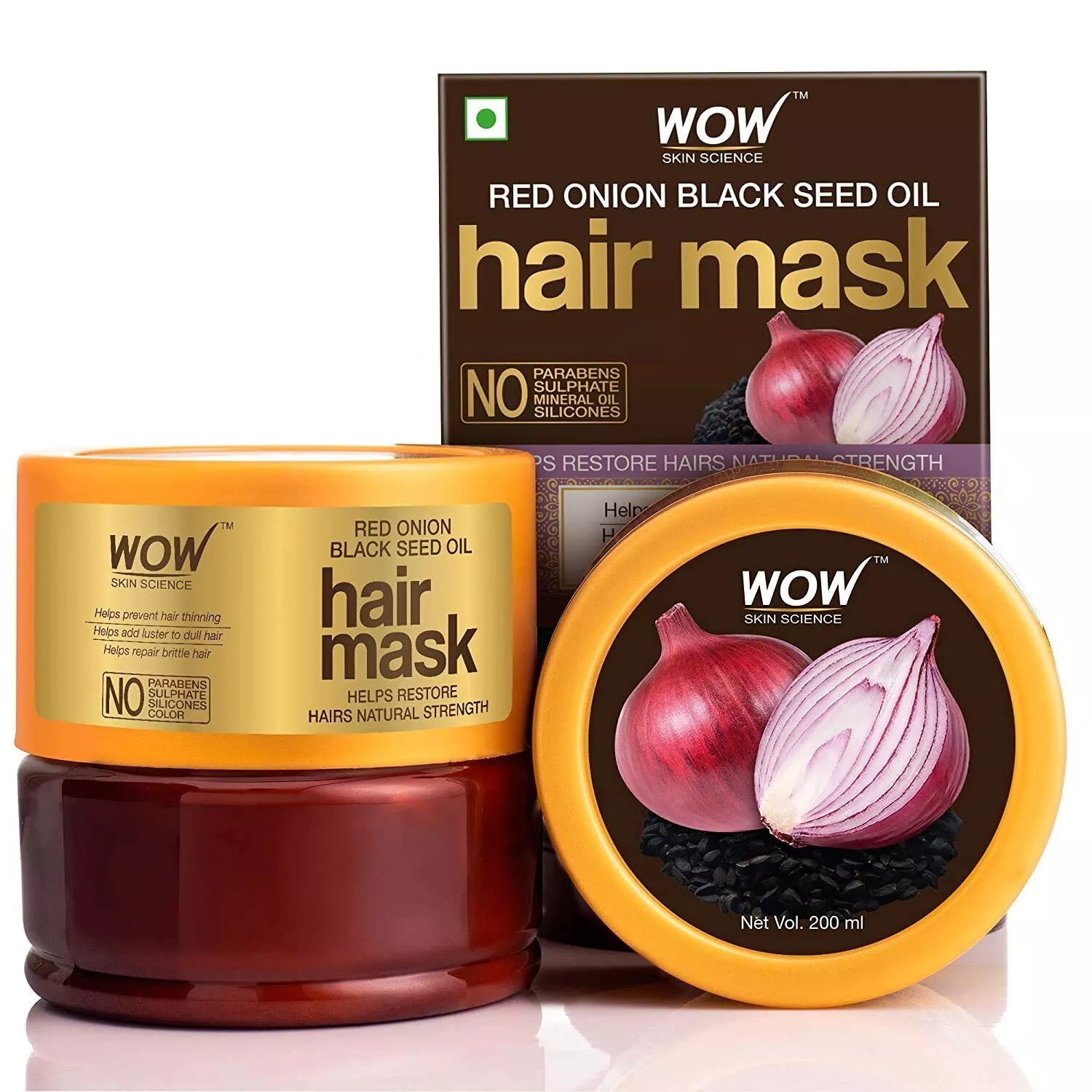 WOW Skin Science onion hair mask for Dandruff/Hair Growth/Hair Fall-Regrow 200ml