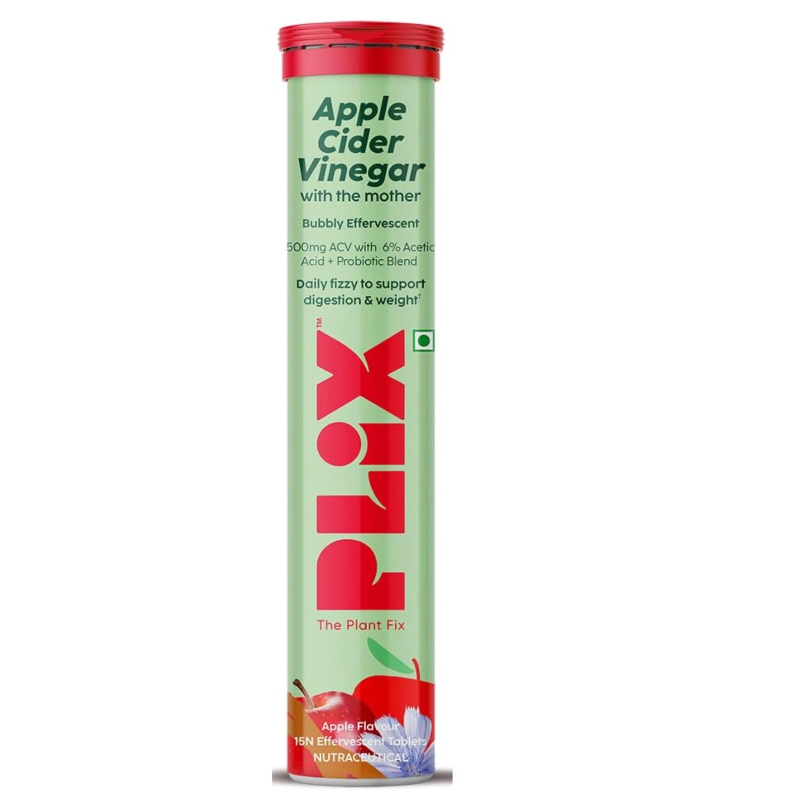 The Plant Fix Plix Probiotics Apple Cider Vinegar Tablets For Gut Health 15 Tab