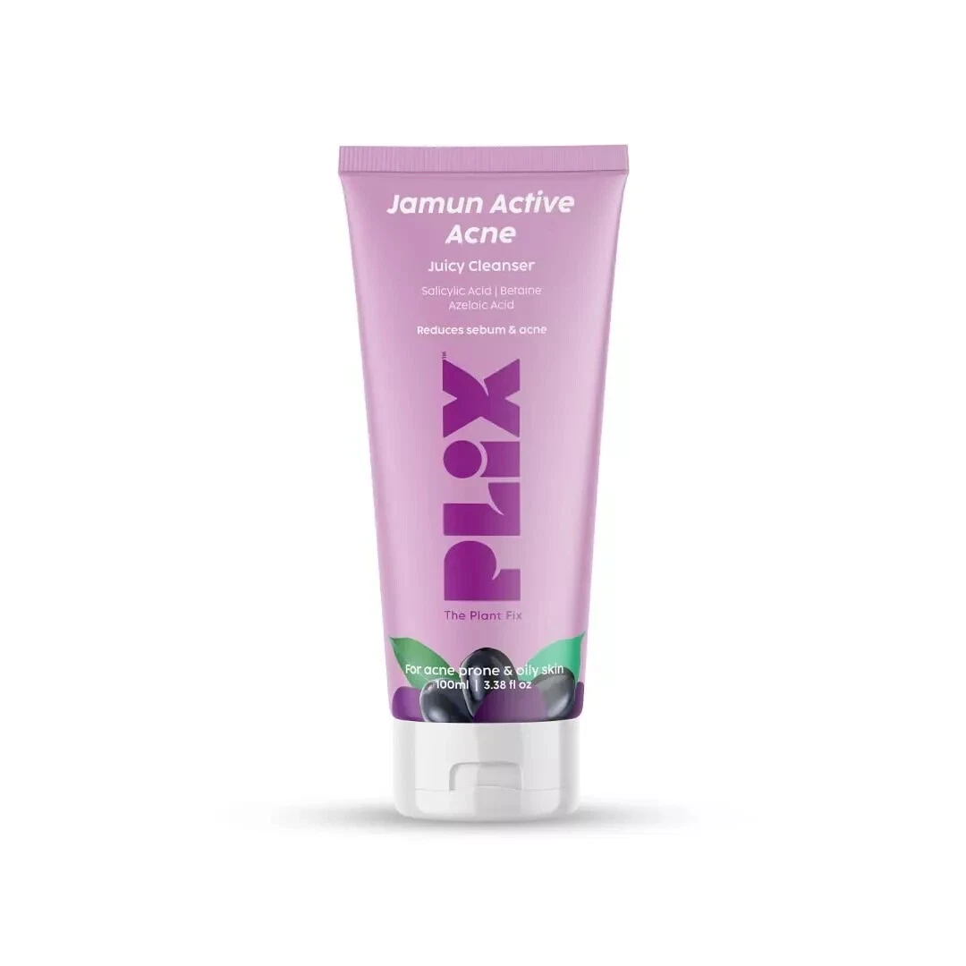 Plix Jamun Face Wash Cleanser Face Wash Gel For Active Acne & Oil Control 100ml