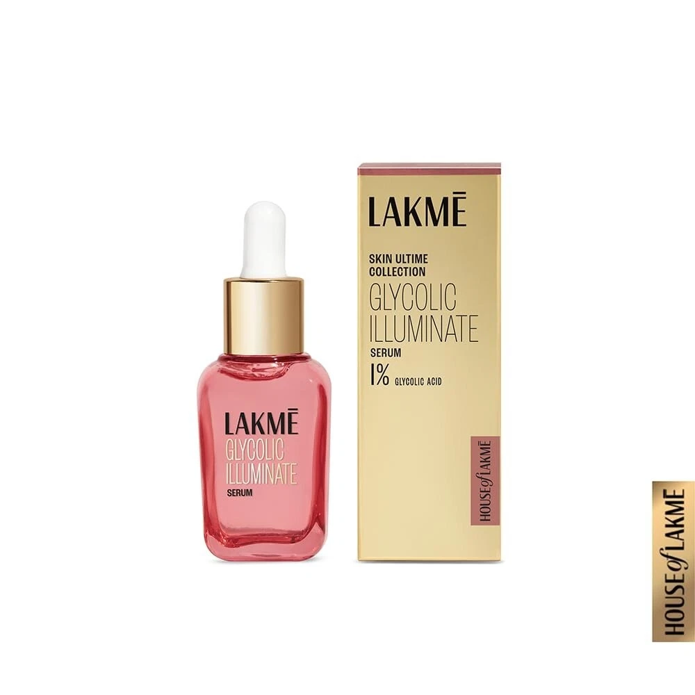 Lakme Glycolic Illuminate Serum with 1% Glycolic Acid Reduces Dullness 15ml