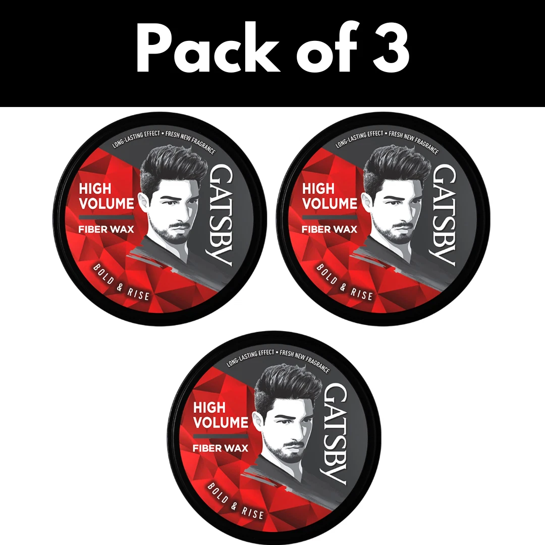 Gatsby Styling Fiber Hair Wax, Bold & Rise, High Volume, Natural Finish 75gm