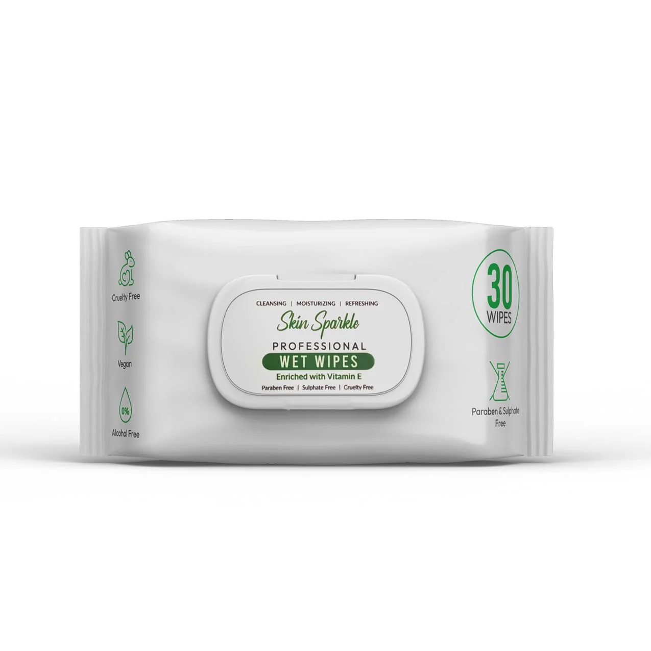 Skin Sparkle Professional Wet Wipes 30 Wipes