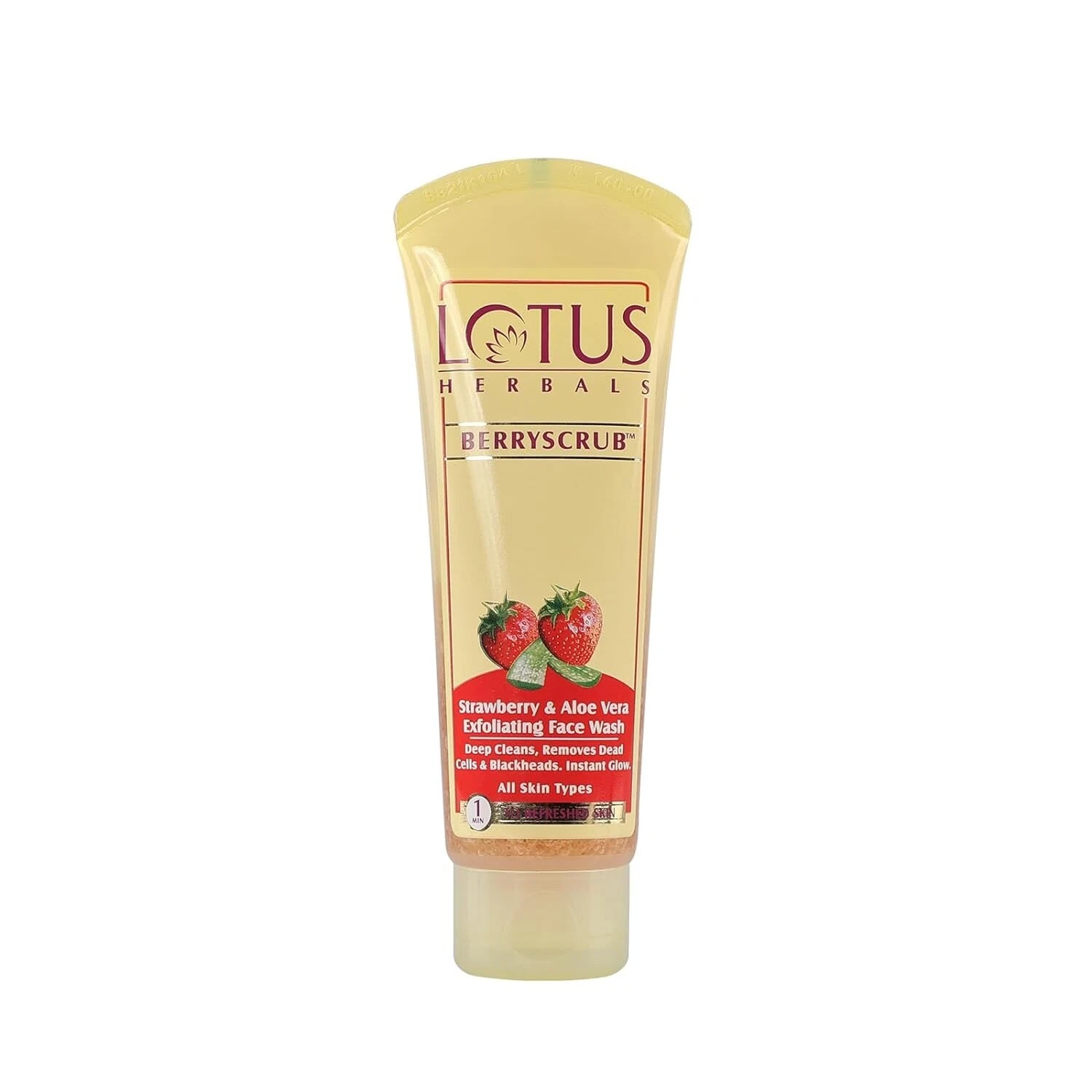 Lotus Herbals Berryscrub Strawberry & Aloe Vera Exfoliating Face Wash 120gm