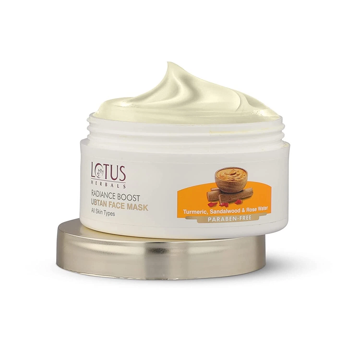 Lotus Herbals Radiance Boost Ubtan Face Mask For Reducing Dark Spots 100gm