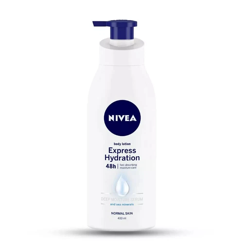 NIVEA Body Lotion For Men & Women, Express Hydration, for Fast Absorption 400ml
