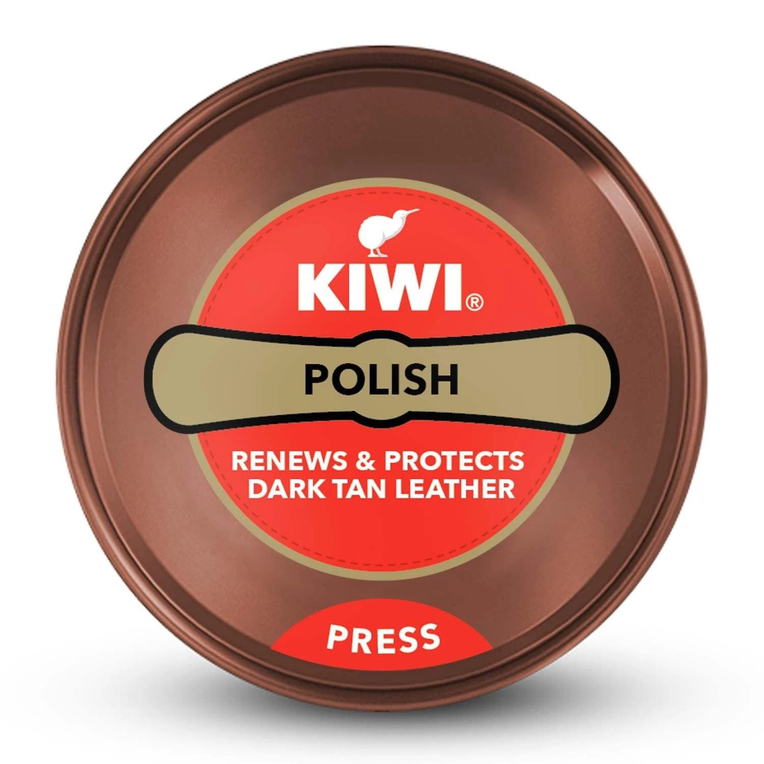 Kiwi Shoe Polish, Renew, Protect & Nourish Leather Shoes, Dark Tan 40g