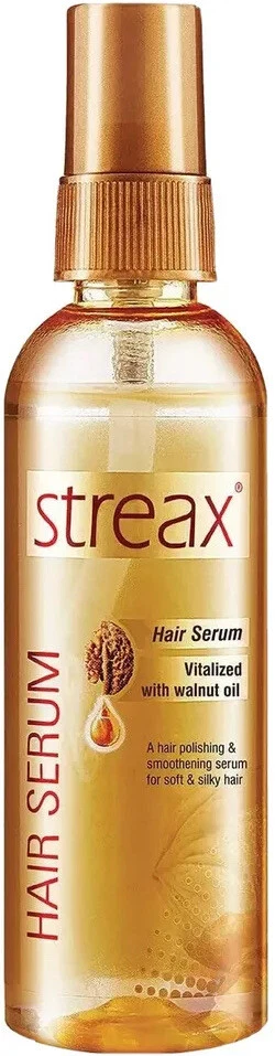 Streax Hair Serum Enriched with Walnut Oil Gives Frizz free Satin Smooth 100ml