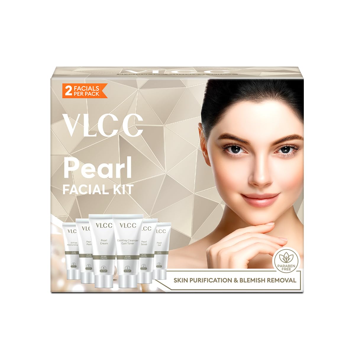 VLCC Pearl Facial Kit for Luminous and Radiant Skin with Pearl Extracts 60g