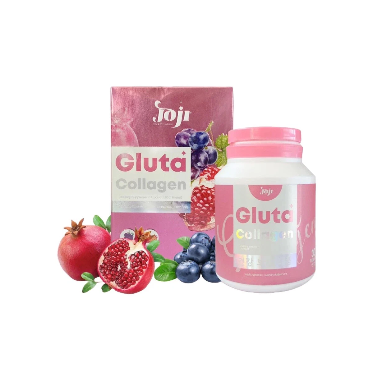 Joji Gluta Collagen with Grape and Pomegranate Extract 30 Tablets