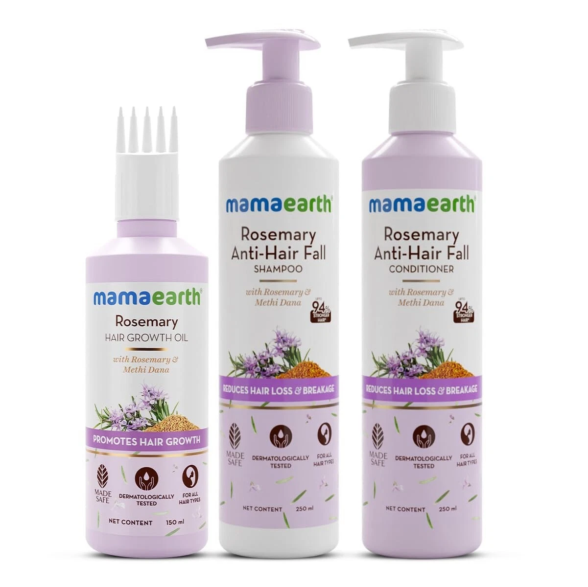 Mamaearth Rosemary & Methi Dana Anti Hair Fall Control Kit - 650 ml