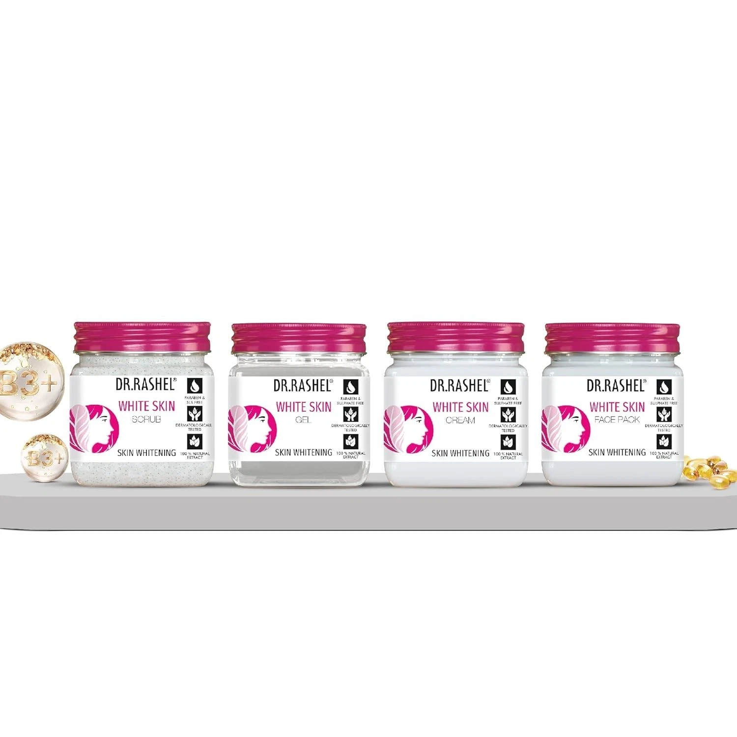 DR.RASHEL White Skin Facial Kit For Smoother , Youthful And Glowing Skin 1520g