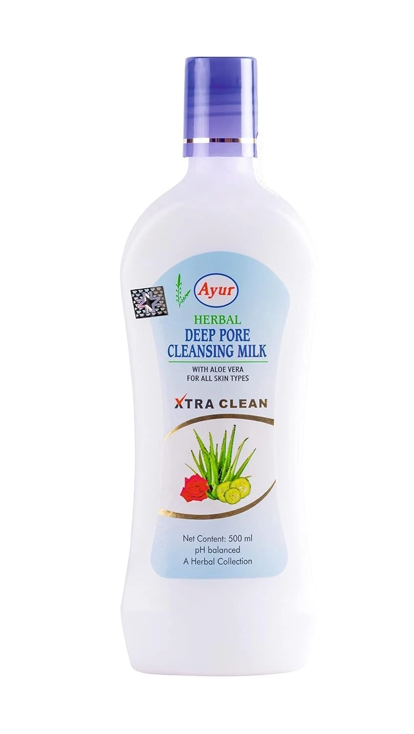 Ayur Herbals Deep Pore Cleansing Milk With Alovera Rose & Cucumber 1000ml