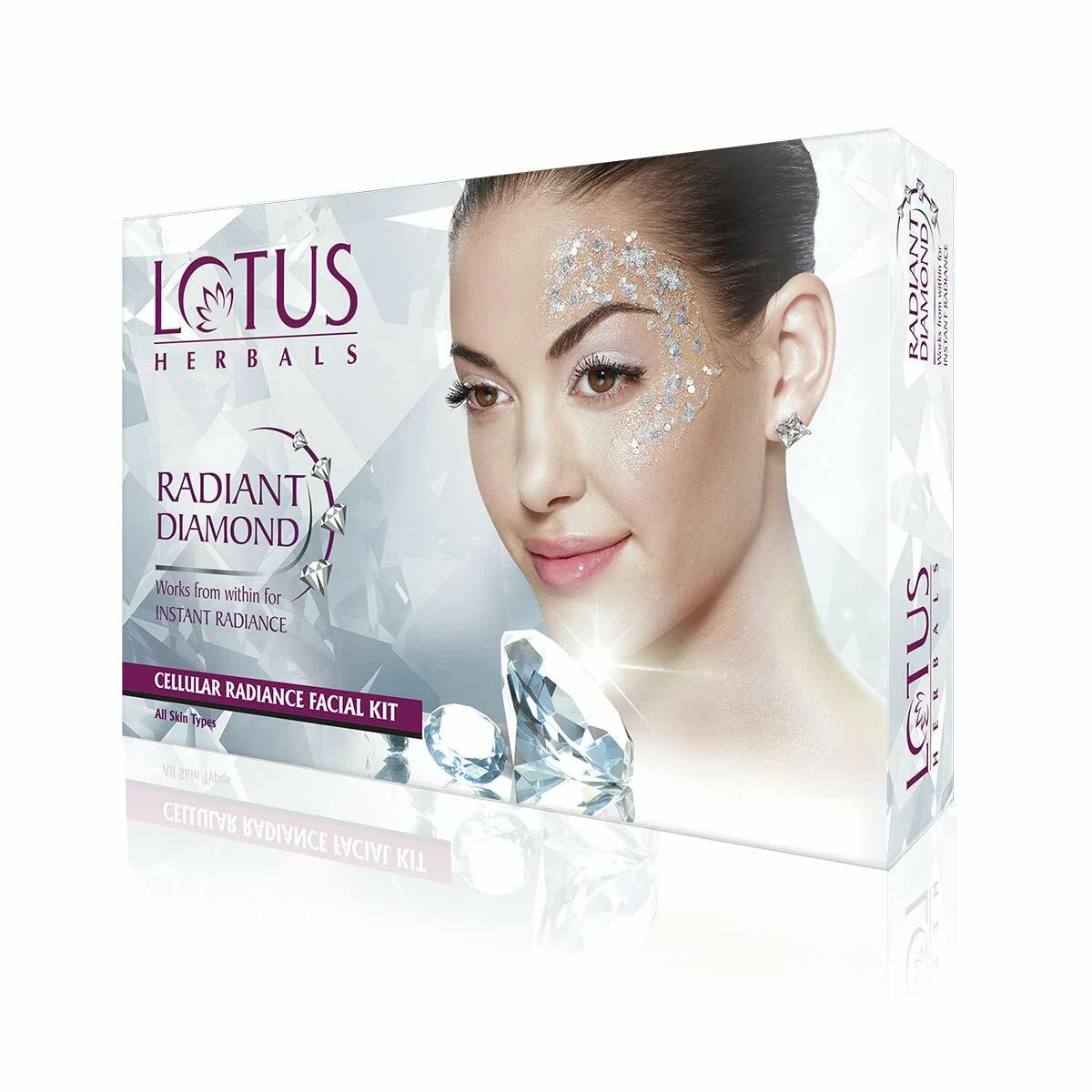 Lotus Herbals Radiant Diamond Facial Kit For Instant Radiance With Diamond Dust