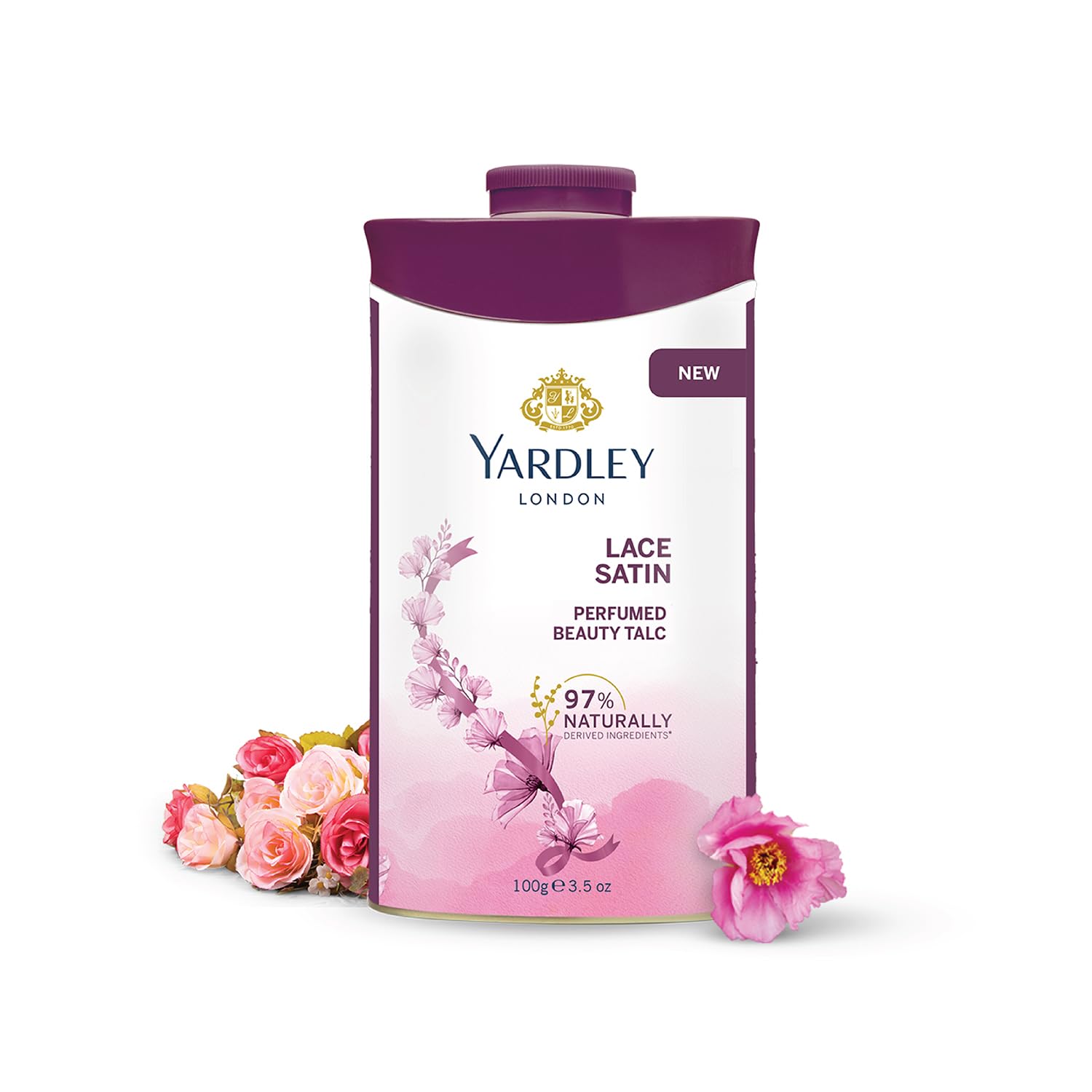 Yardley London Lace Satin Perfumed Talc 100g
