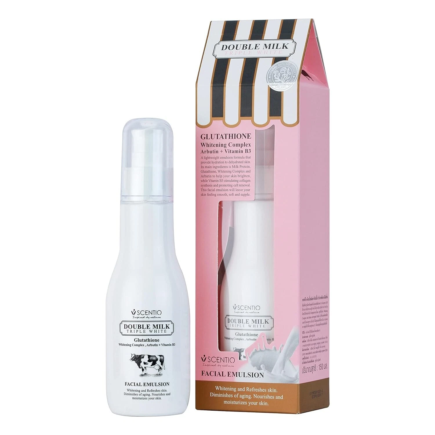 Scentio Double Milk Glutathione Whitening Complex Refining Scrub For Skin 150ml