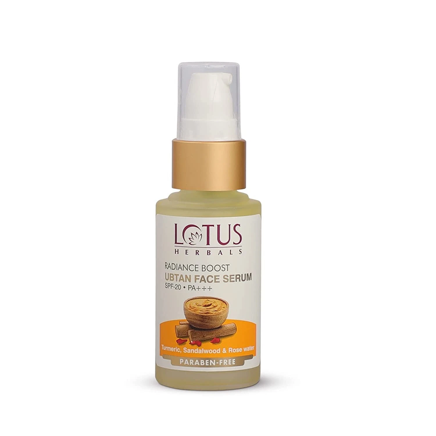 Lotus Herbals Radiance Boost Ubtan Face Serum SPF 20 For Reducing Dark Spot 30ml