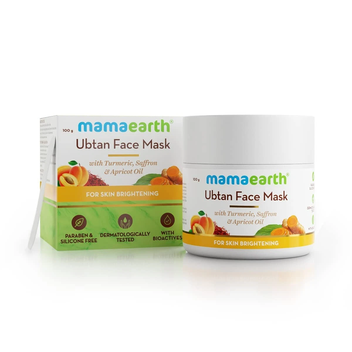 Mamaearth Ubtan Face Mask for Skin Brightening and Tan Removal - 100g