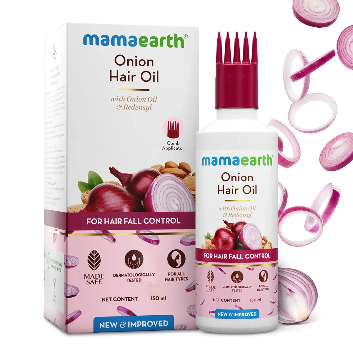 Mamaearth Onion Oil for Hair Growth & Hair Fall Control with Redensyl 150ml