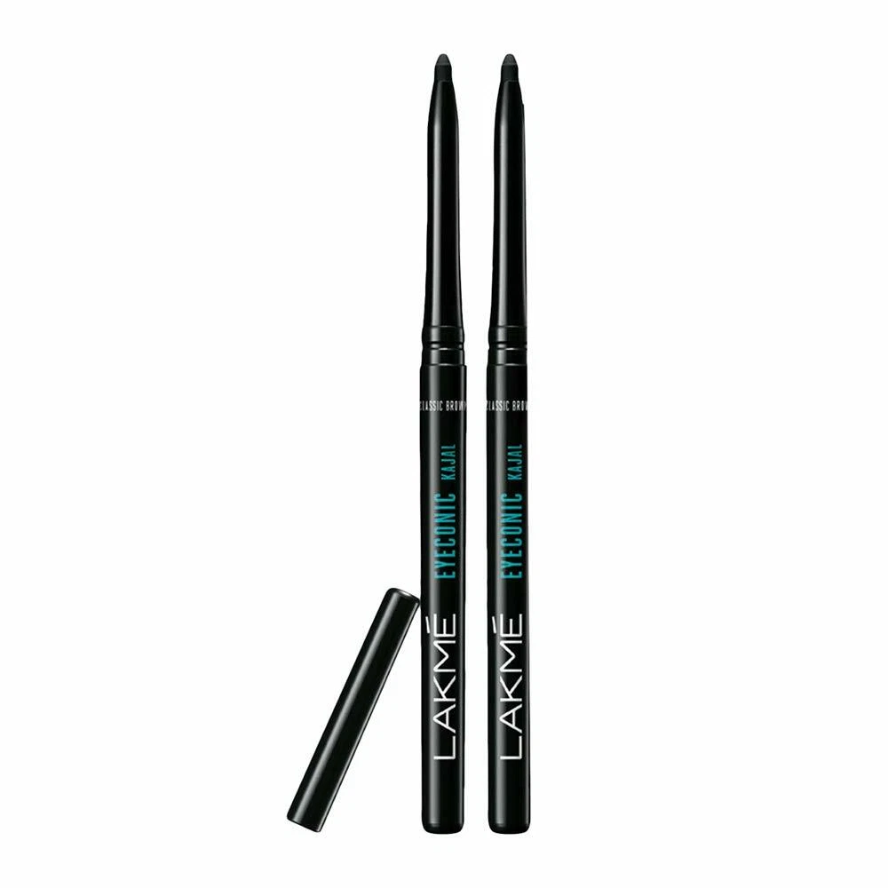 Lakme Eyeconic Kajal Twin Pack Black Waterproof, Smudge Proof 2 X 0.35g