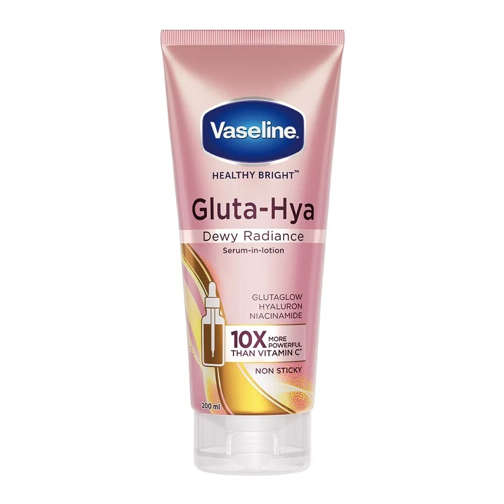 Vaseline GlutaGlow-Hya Dewy Radiance Serum-In-Lotion Visibly Brighter Skin 200ml