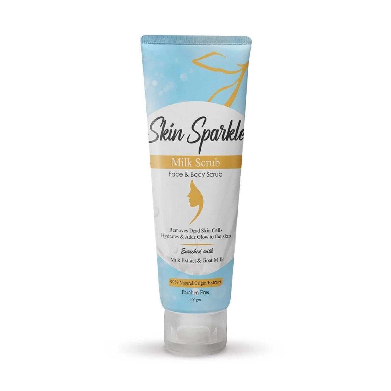 Skin Sparkle Face & Body Milk Scrub For Removes Blackhead & Dead Skin Cells 100G